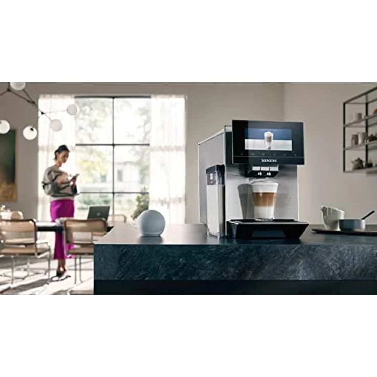 SIEMENS EQ900 TQ905R03, vollautomatische Kaffeemaschine mit Mühle, BaristaMode, eGrinder, beanIdent System, 6.8" iSelect Display, Home Connect App, Edelstahl – Bild 5
