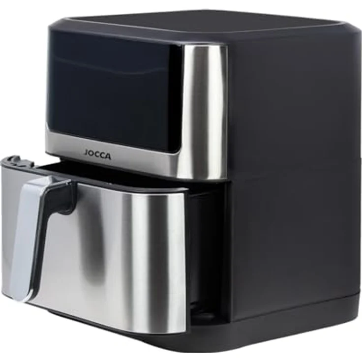 JOCCA Heißluftfritteuse 8L, ölfreie Luftfritteuse mit LED Touch Screen, 1800W Leistung, einstellbare Temperatur, gesundes Kochen, Silber2 – Bild 4