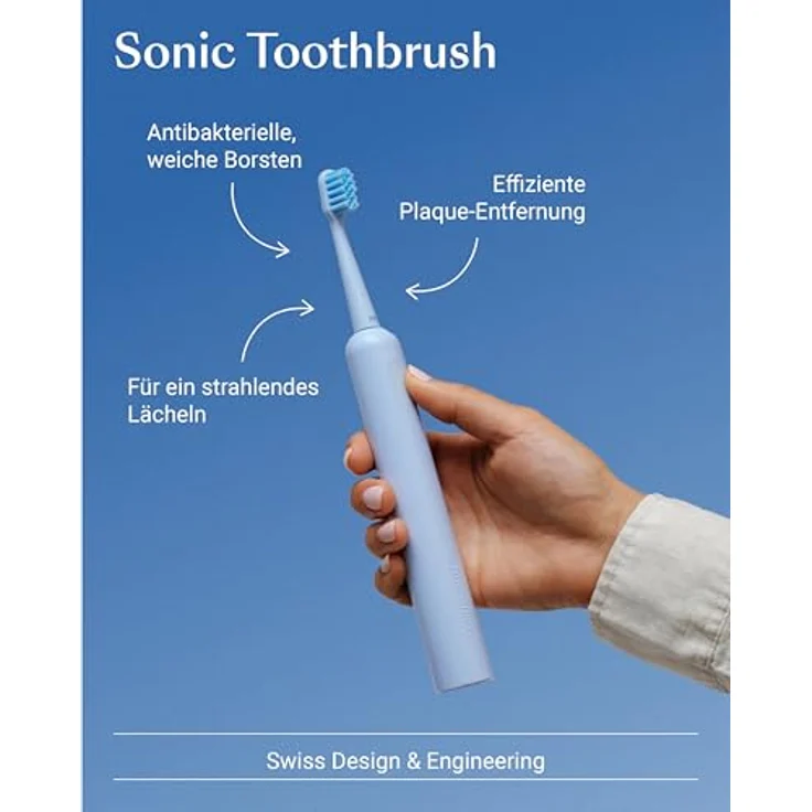 ALPINE WHITE Brush Heads 2 Stk. - Schallzahnbürste Ersatzbürsten - Antibakterielle Borsten für ein langanhaltendes Frischegefühl - Softe Aufsteckbürsten – Bild 3