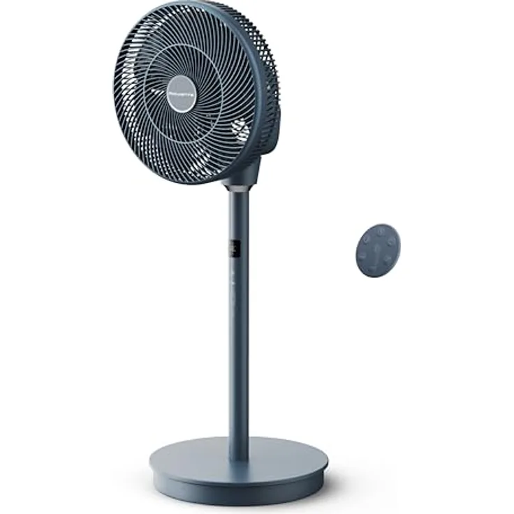 Rowenta Turbo Swift Silence QV5041F0, Standventilator mit multidirektionaler Schwenkfunktion, 18 Geschwindigkeitsstufen, 12h Timer, bis zu 50% Energieeinsparung, extrem leise, Blau