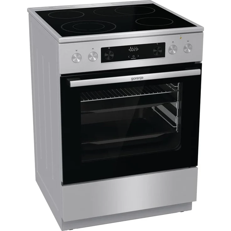 Gorenje GECS6C70XPA Standherd, Elektroherd freistehend, inkl. Kochfeld, Extra Steam, A, Garraum 71 l, groß (ab 65 l), edelstahl, schwarz – Bild 1