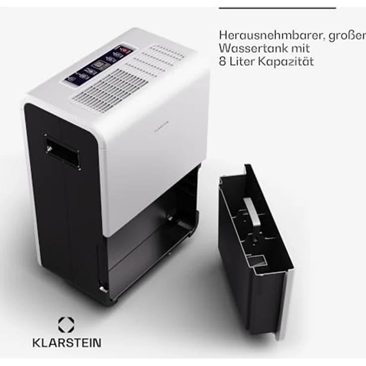 Klarstein Luftentfeuchter Elektrisch bis 90m2, Smart Luftentfeuchter für Wohnung, Bad & Keller, Luft-Entfeuchter Leise, Elektrischer Dehumidifier mit WLAN IoT App, Bautrockner mit 70 L Kapazität, Weiß – Bild 5
