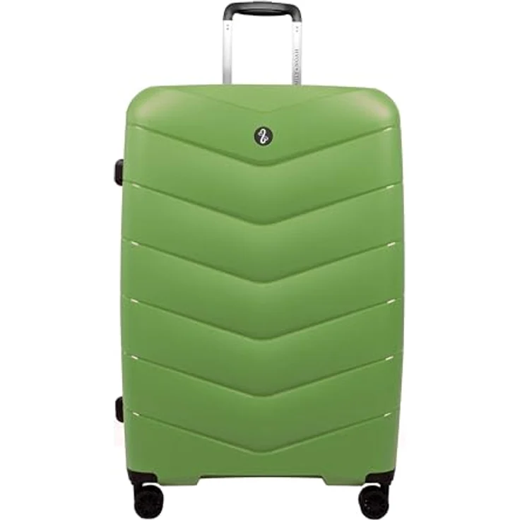 EMILY & NOAH Trolley E&N Travelbestie Werner 70402, großer Damen Koffer mit 95 l Volumen, Uni Green, 4 Doppelrollen und TSA-Schloss – Bild 1