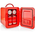 NEDIS Tragbarer Mini-Kühlschrank | 4 l | AC 100-240 V / 12 V | rot, Kühlt Speisen und Getränke unterwegs