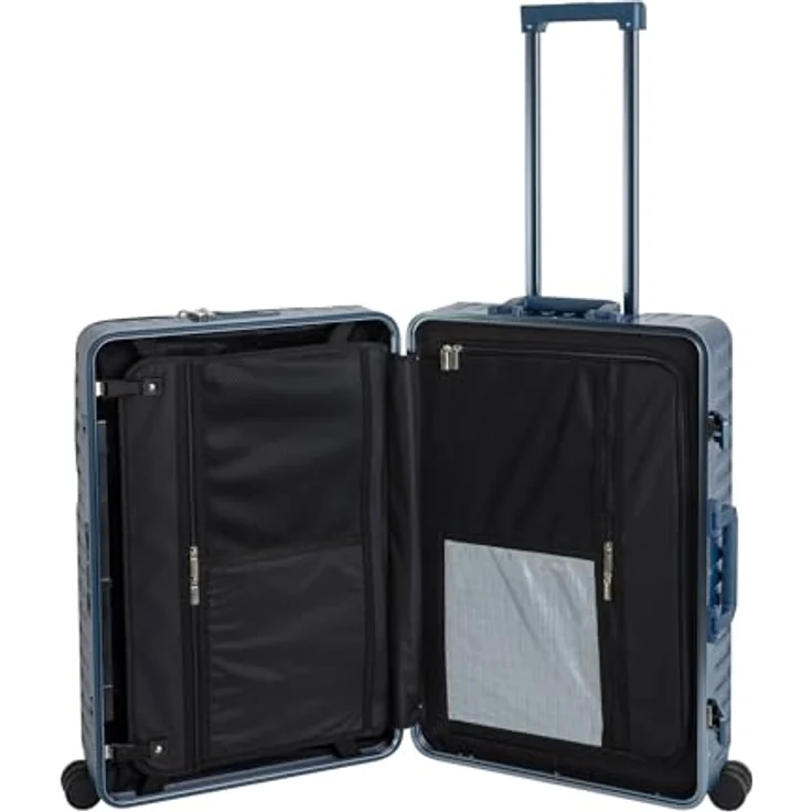 Travelhouse Hartschalen-Trolley Roma, 4 Rollen, mit USB und Getränkehalter, Aluminium-Rahmen & Polycarbonat Hartschale, blau – Bild 5