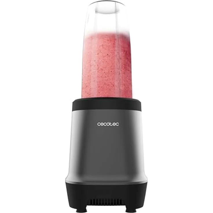 Cecotec Nutriblender Fusion, Standmixer mit 1000 W, 6 Klingen mit schwarzer Titan-Beschichtung, inkl. 2 tragbare Becher (900 ml und 500 ml), für Smoothies und Säfte, Eiszerkleinerung – Bild 1