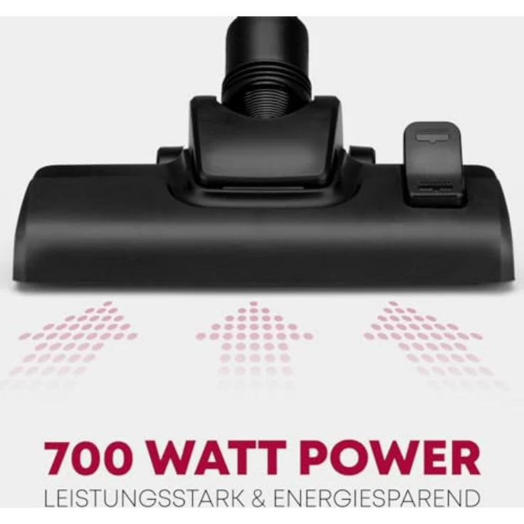 CLATRONIC Bodenstaubsauger BS 1300 N, mit 5-fach Mikrofiltersystem, 700 Watt, Edelstahl-Teleskoprohr – Bild 2