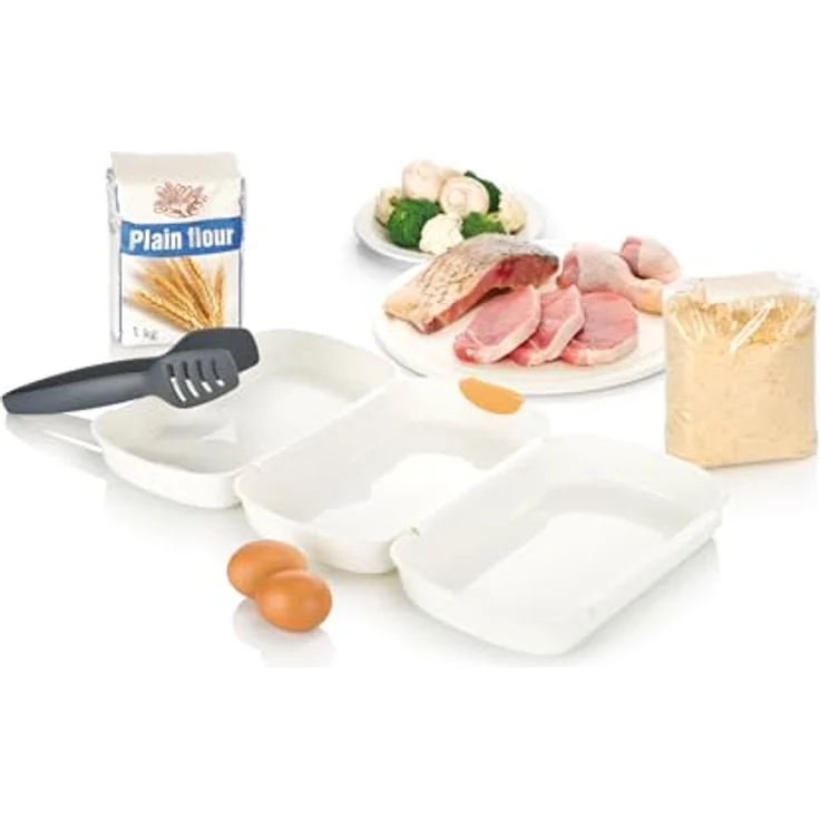 Tescoma Panier-Set mit Zange, Panierschalen 3-teilig groß – Bild 4