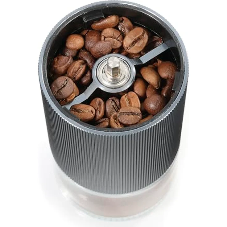 ZASSENHAUS elektrische Kaffeemühle MASTER USB | Coffee Grinder Edelstahl mit einstellbarem Mahlwerk | Espressomühle mit Akku, Grau – Bild 3