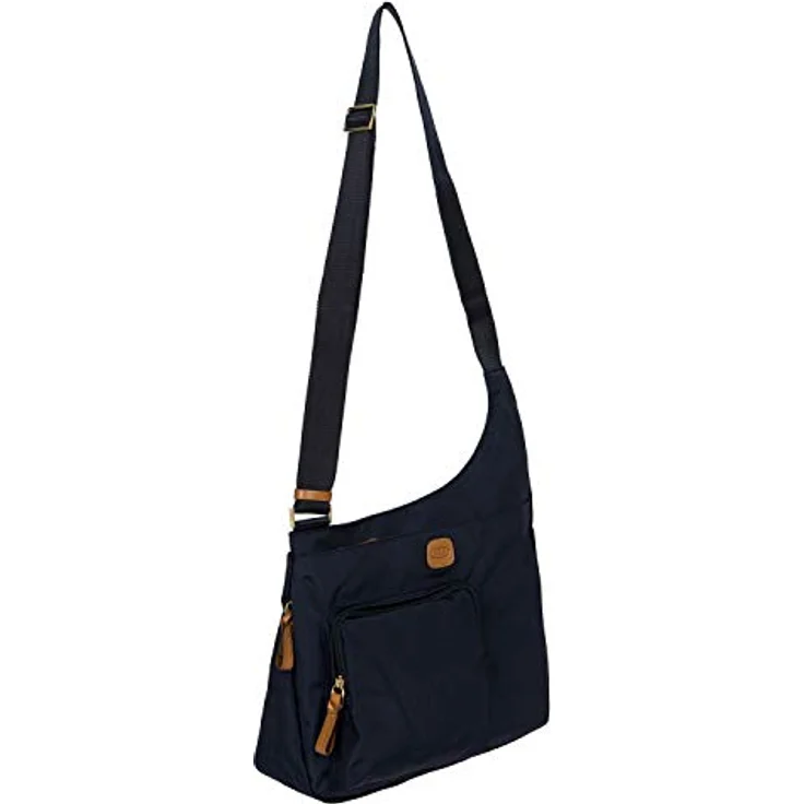 Bric's X-Bag Damentasche 42732, Umhängetasche aus strapazierfähigem Material mit Lederdetails, Blau – Bild 2
