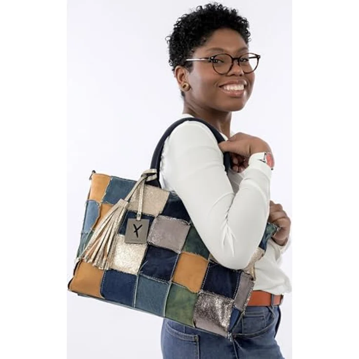 SURI FREY Shopper SFY Ashley, für Damen in Mix-Optik, veganes Material, Baumwolle, Reißverschluss – Bild 4