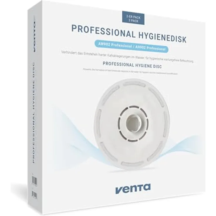 Venta Hygienedisk Professional 2er, Zubehör für Luftbefeuchter zur hygienischen Reinigung und Entkalkung, made in Germany