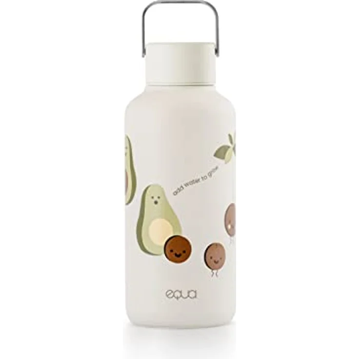 equa Trinkflasche Timeless Avoc, 600 ml, leichte Edelstahlflasche im zeitlosen Design – Bild 1