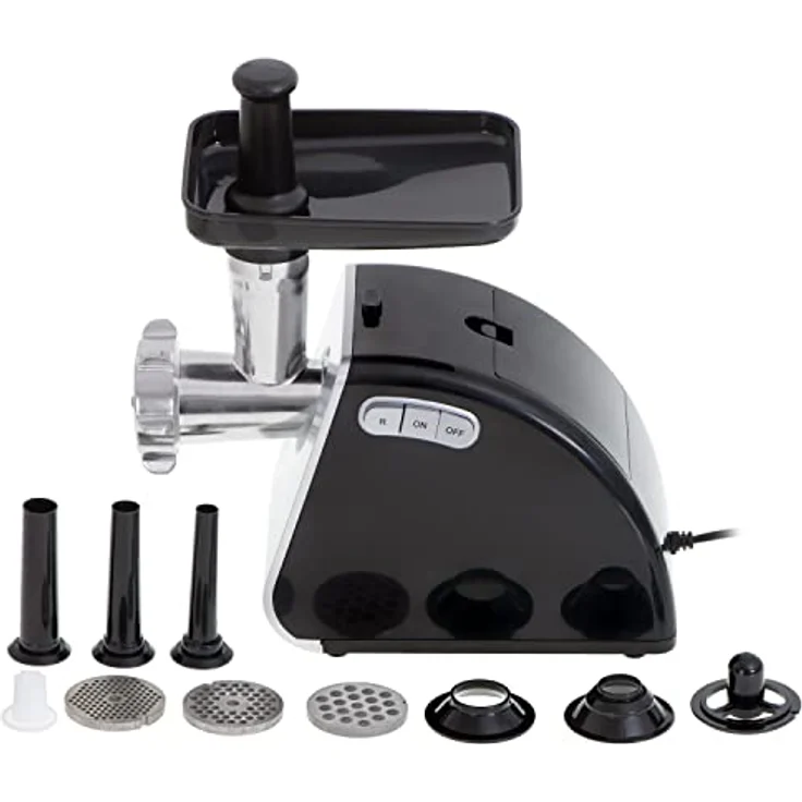 CAMRY CR 4812 Elektrischer Fleischwolf, 1600 W, multifunktionale Fleischmaschine mit Reverse-Funktion, Fleischwolf mit doppelseitiges Edelstahlmesser Grau – Bild 3
