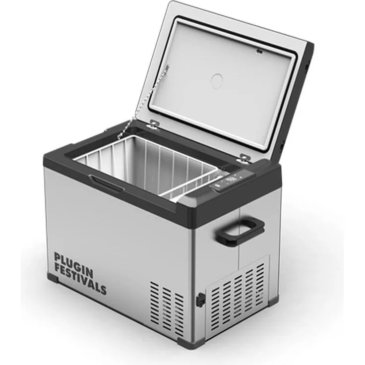 PLUG IN FESTIVALS Kompressor Kühlbox, elektrische Gefrierbox bis -20°C, 40 Liter, 12V/230V, App-Steuerung, leise und robust für Auto und Camping