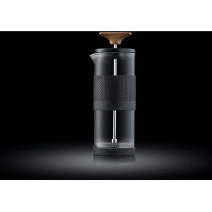 Graef MMS12, Milchaufschäumer mit Echtholzgriff, schwarz-transparent, bis zu 400 ml Milchschaum – Bild 3