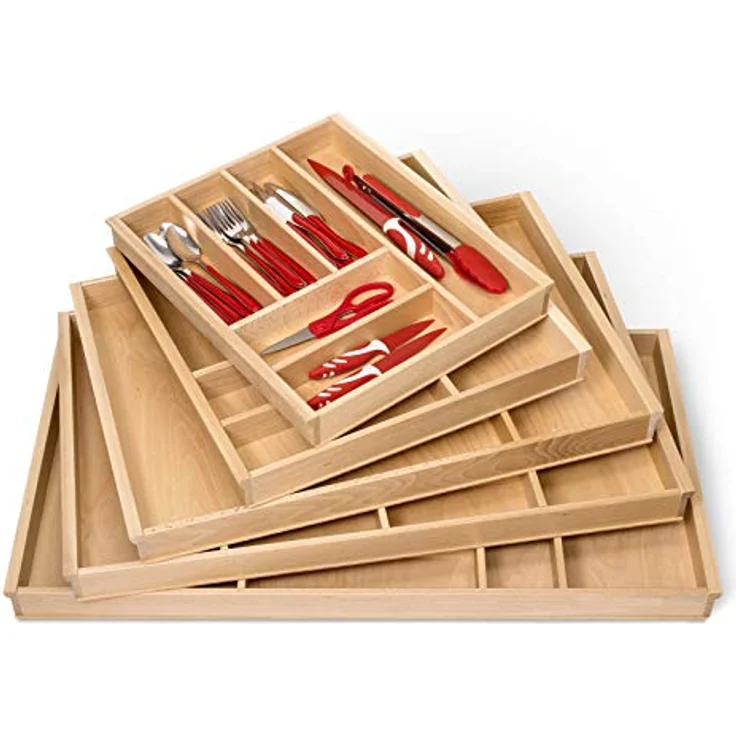 SO-TECH® Besteckeinsatz ORGA-BOX® III Buche für Korpusbreiten 500 - 1000 mm, in Nobilia ab 2013 - Langlebiger Besteckeinsatz aus Buchenholz, passend für Nobilia Küchen ab 2013 – Bild 4