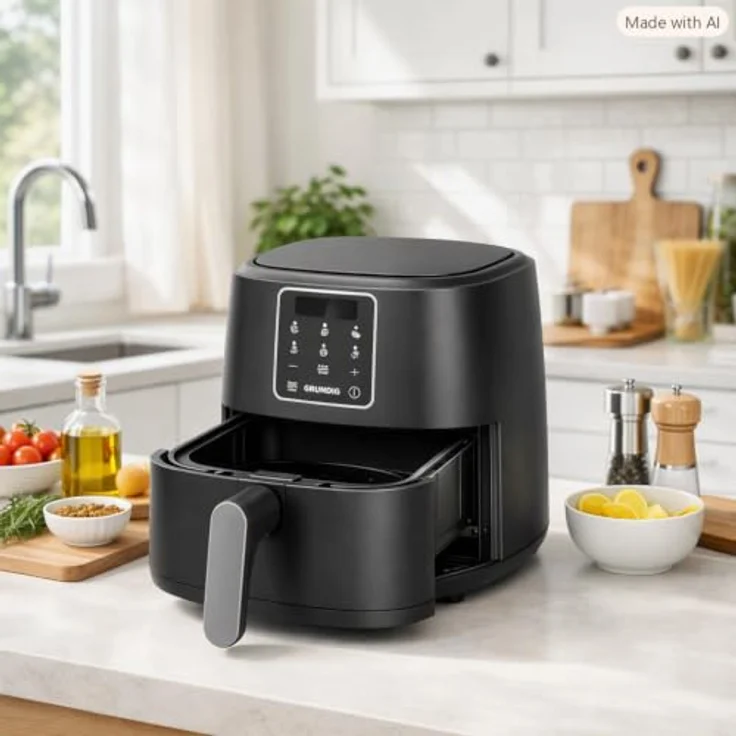 Grundig Heißluftfritteuse GMS9049, kompakte Fritteuse mit Heißluft-Technologie und vielseitigen Kochmöglichkeiten – Bild 3