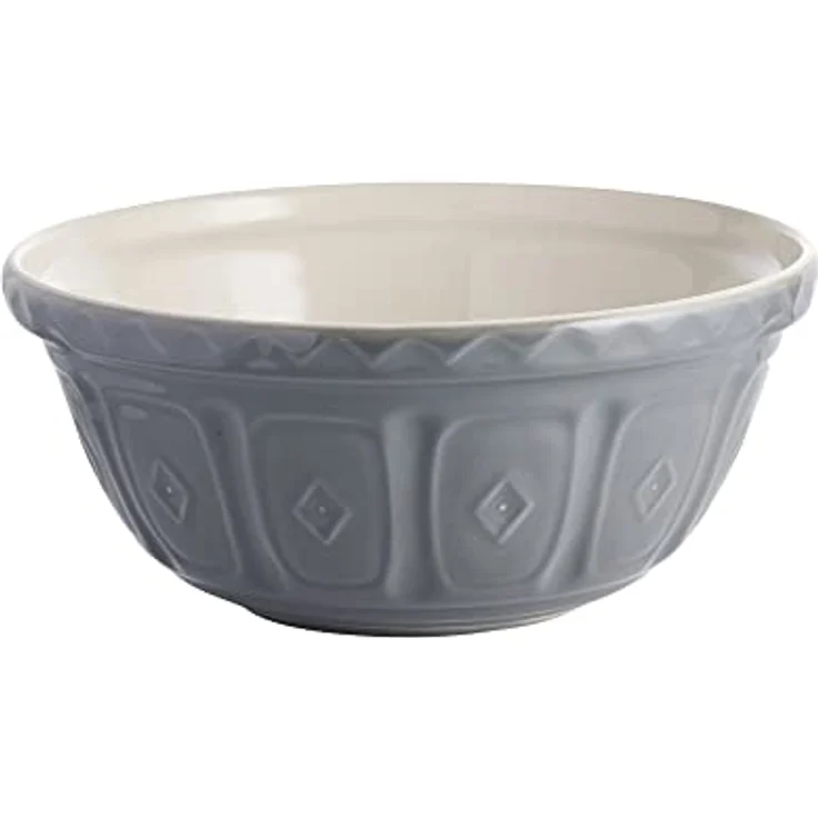 Mason Cash Rührschüssel 29 cm, grau, 4 L, splitterresistentes Steingut, ideal für Brotteig, Kuchenteig und Pizzateig – Bild 1