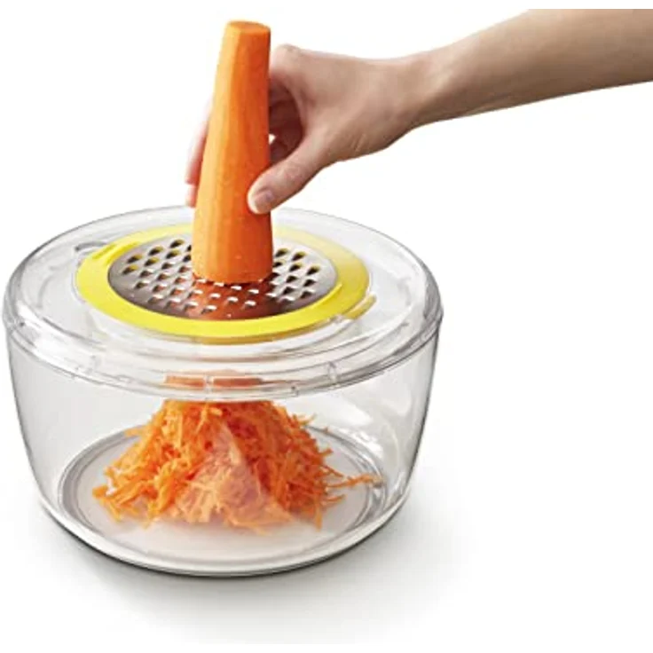 JOSEPH JOSEPH Salatzubereitungs Set MULTI PREP 4 in 1 Salatschleuder Hobel Reibe – Bild 4