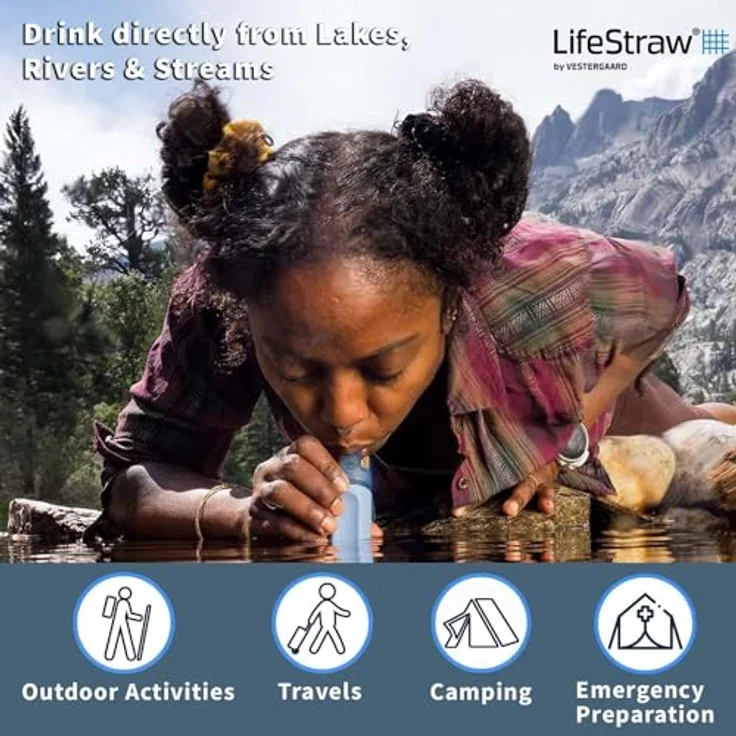 Lifestraw Peak Series Personal Wasserfilter Blau One Size - Ultraleicht, nachhaltig und verbesserte Durchflussrate – Bild 8