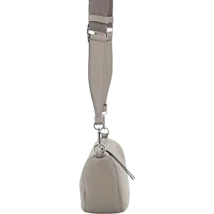 abro Mina Umhängetasche 100% Leder, grau, 26 cm x 8 cm x 18 cm – Bild 3