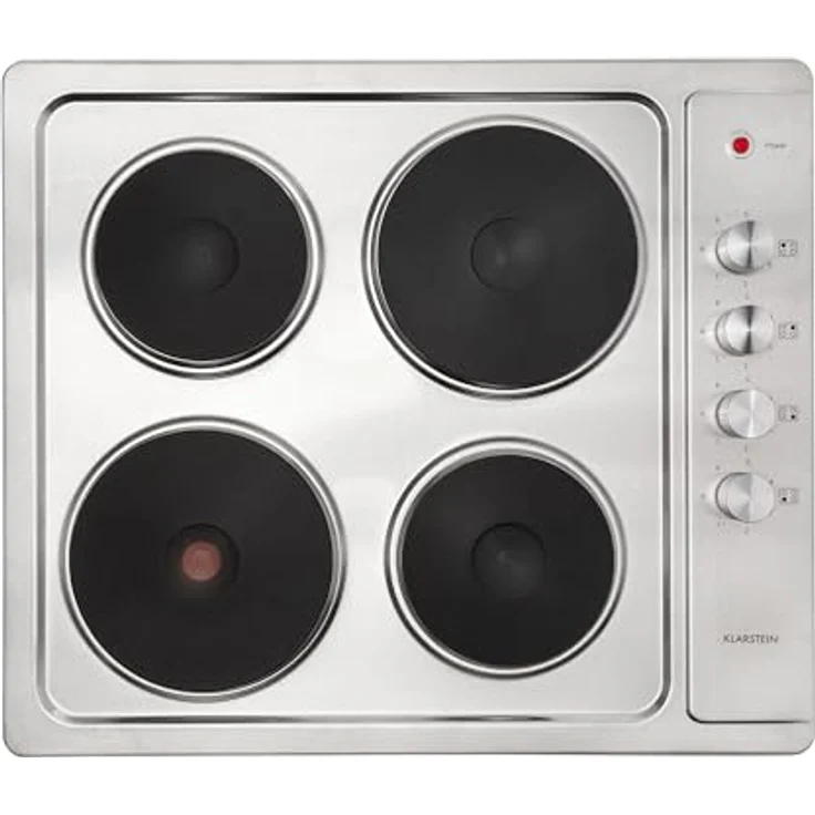 Klarstein Appetito 4 Elektrokochfeld 4 Platten 6 Leistungsstufen 5500 Watt Edelstahl Silber – Bild 2