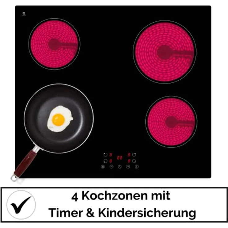 PKM KF4 Glaskeramikkochfeld, Touch Control, Timer – Bild 6