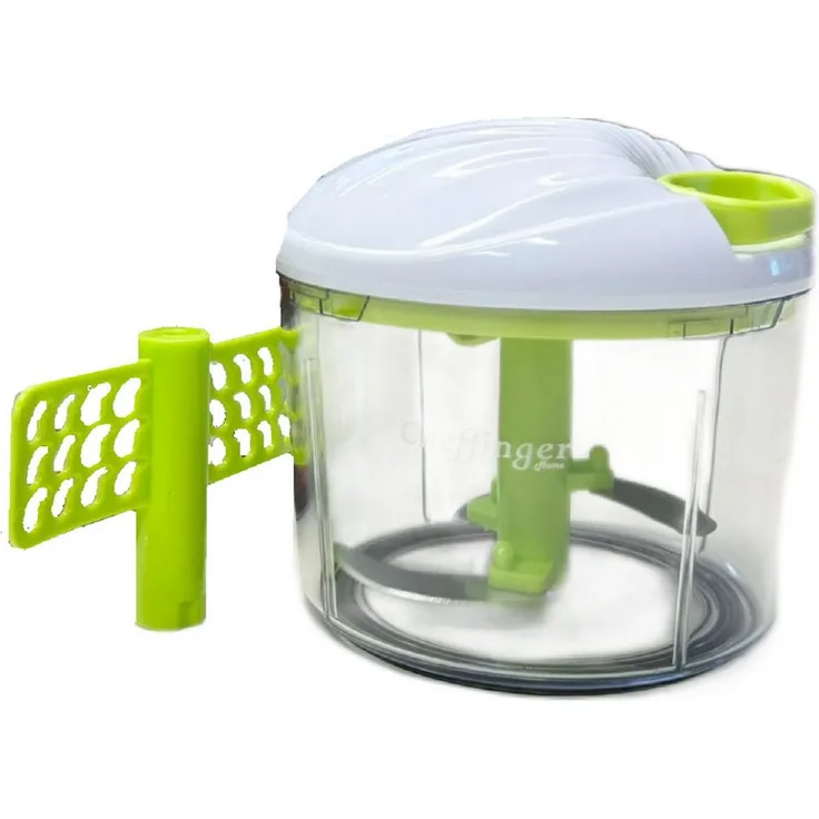 Cheffinger Zerkleinerer Manueller Multischneider Effizienter Zerkleinerer, Rostfrei & Hygienisch, 900ml Behälterkapazität