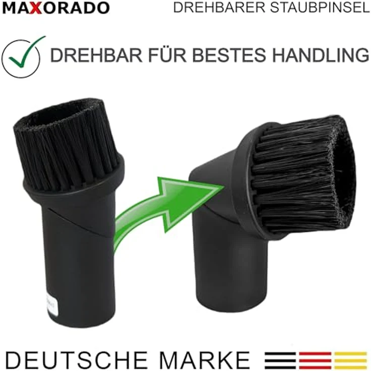 Maxorado Staubpinsel Möbelpinsel Staubsauger Aufsatz Pinsel Ersatzteil für/kompatibel mit AEG Siemens Miele Rowenta Samsung Bosch BSH Electrolux Miele Nilfisk Numatic 30 32 35 mm – Bild 3