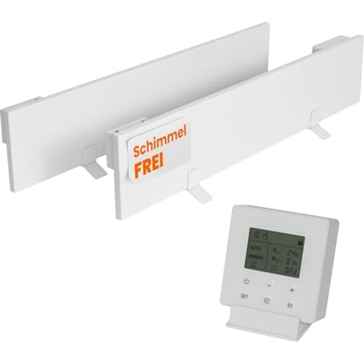 Dalsys Anti-Schimmel-Heizung 60W, 2 Panel Infrarot-Heizung mit Smart Timer, IP44 zertifiziert, für Wand & Bad, kompakte Maße 12x60x1,3cm – Bild 1