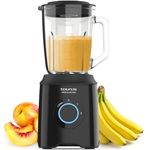 Taurus Prior Glass Standmixer | 1500 W | 2 Geschwindigkeiten + Turbo | 4 abnehmbare Klingen | elegantes schwarzes Design | Rutschsicherheit | BPA-frei