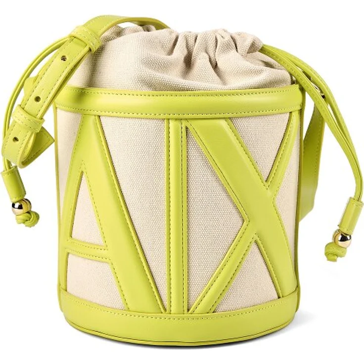 Armani Exchange Marisol Mini Bag, Umhängetasche aus 100% Leder, 17 cm, gelb