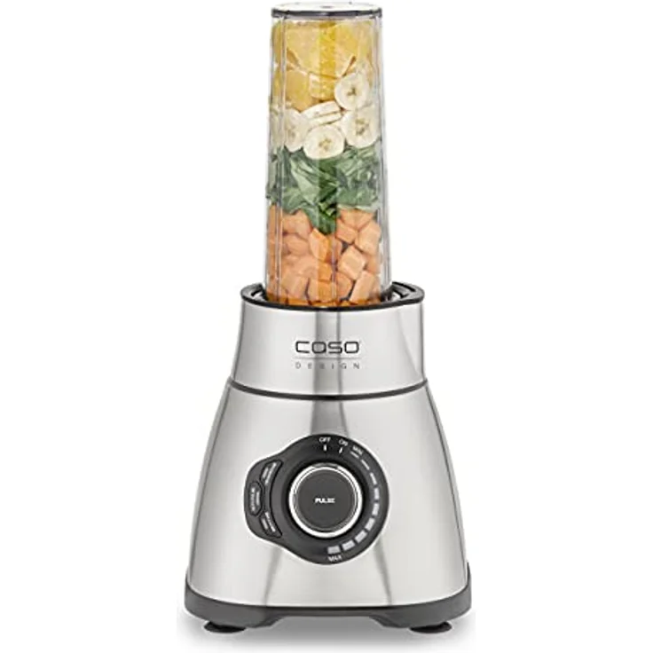 CASO B1800 Standmixer mit bis zu 28.000 U-min., großer Glasbehälter 1.75l, inkl. Trinkflasche und Zerkleinerer – Bild 2