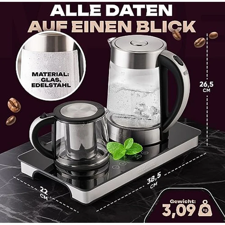 Profi Cook PC-TKS 1056 Wasserkocher Teestation Kaffeestation – Bild 5