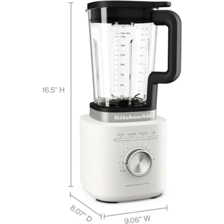 KitchenAid 5KSB2071 Pure Power Standmixer, 1,85 L, leistungsstarke Klingen, belüfteter Deckel, Reinigungszyklus – Bild 2