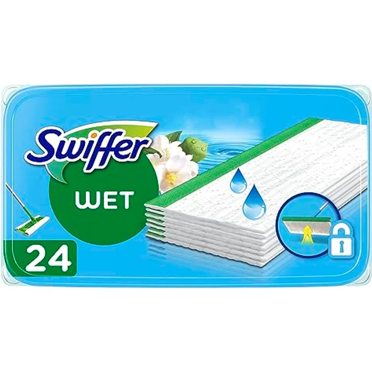 Swiffer Feuchte Bodentücher für den Bodenwischer mit Morning Fresh Duft 24 Tücher, Für eine schnelle und einfache Reinigung – Bild 1