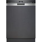 Siemens iQ500, Teilintegrierter Geschirrspüler, 60 cm, Edelstahl, SN55ES07CE