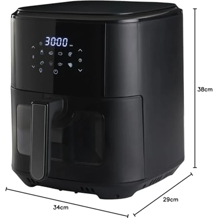 DESKI 6,5 L Heißluft-Fritteuse 1500 Watt XXL Heißluftfritteuse Friteuse Heißluftfriteuse – Bild 3