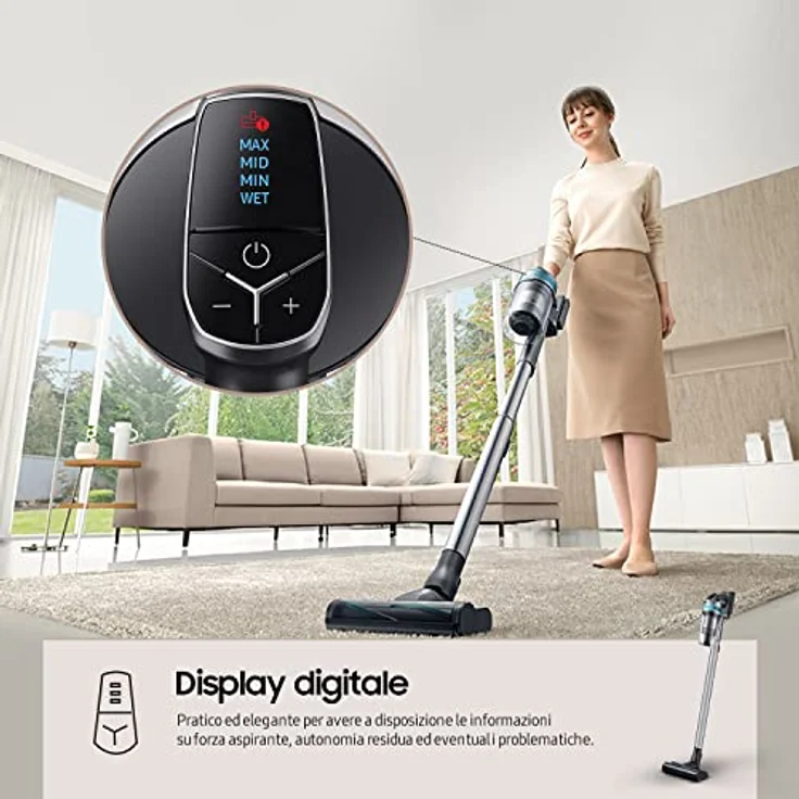 Samsung mit HEPA Filter Aspirazione VS20T7531T1/ET, Samsung Jet 75 Turbo, Silber Schwarz, 4 accessori – Bild 5
