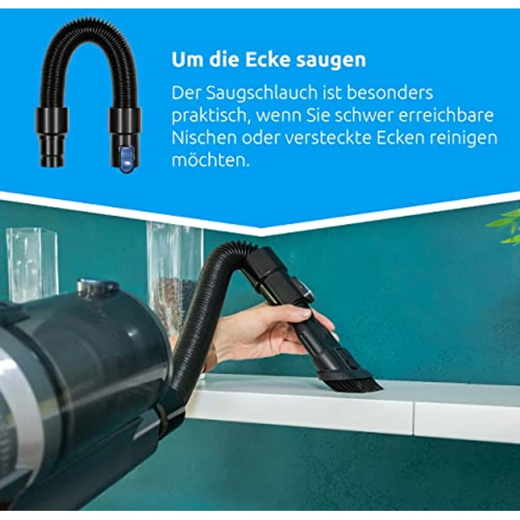 Technisat Technimax AS 1, 60 min Akkubetrieb, Akkuwechsel-Option, inkl. 4x HEPA-Filter, silber-blau – Bild 6