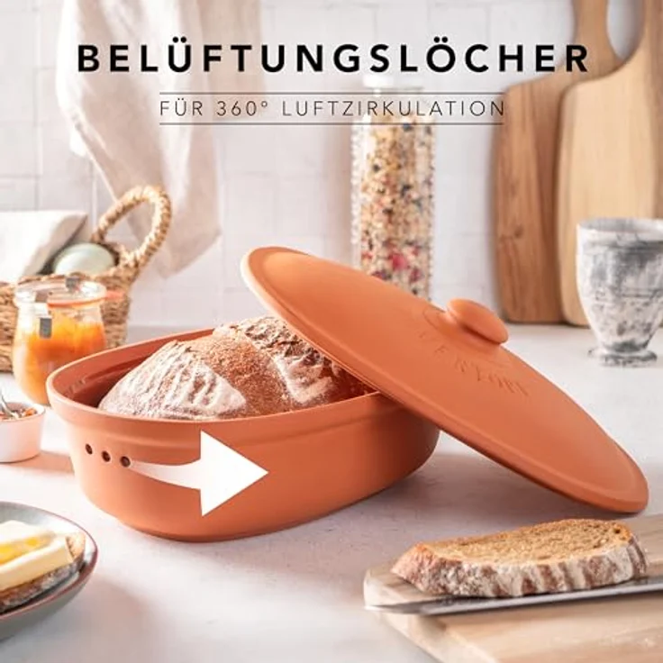 Römertopf Ovaler Brottopf MEDIUM 30x21cm – Bild 5