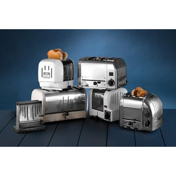 Dualit Classic NewGen 2 27030 2-Schlitz-Toaster, 1200W, Krümelschublade, Warmhaltefunktion, Brotscheibenzentrierung, Aufknusperfunktion, Edelstahl, Aluminium, edelstahl – Bild 10