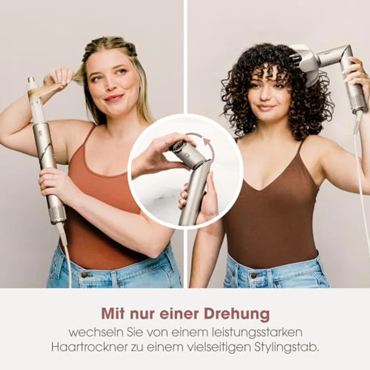 Shark HD440SLEU FlexStyle Haarstyler, 5 Styling-Aufsätze - Lockenaufsatz, Ovalbürste, Paddelbürste, Konzentrator, Diffusor, stone – Bild 2