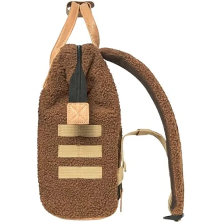 Cabaia Adventurer Fleece Small City Rucksack, 32 cm, braun, 100% Polyester, 23 cm x 13 cm – Bild 6