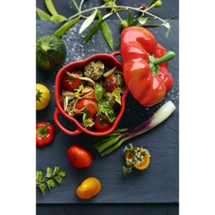 Zwilling/Staub - Ceramic by Staub - Paprika Cocotte - Keramik - H: 10,7cm x B: 15,1cm - Volumen:0.47 l – Bild 2