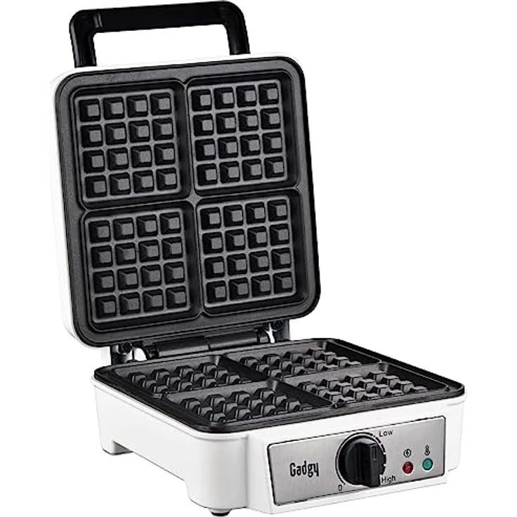 Waffeleisen | doppelwaffeleisen für 2 Waffeln | Schnelle und stabile Wärme, Leicht Zu Lagern | Waffeln Maschine Weiß | 1200 Watt | Waffle Maker Belgische Waffel durch Gadgy – Bild 1