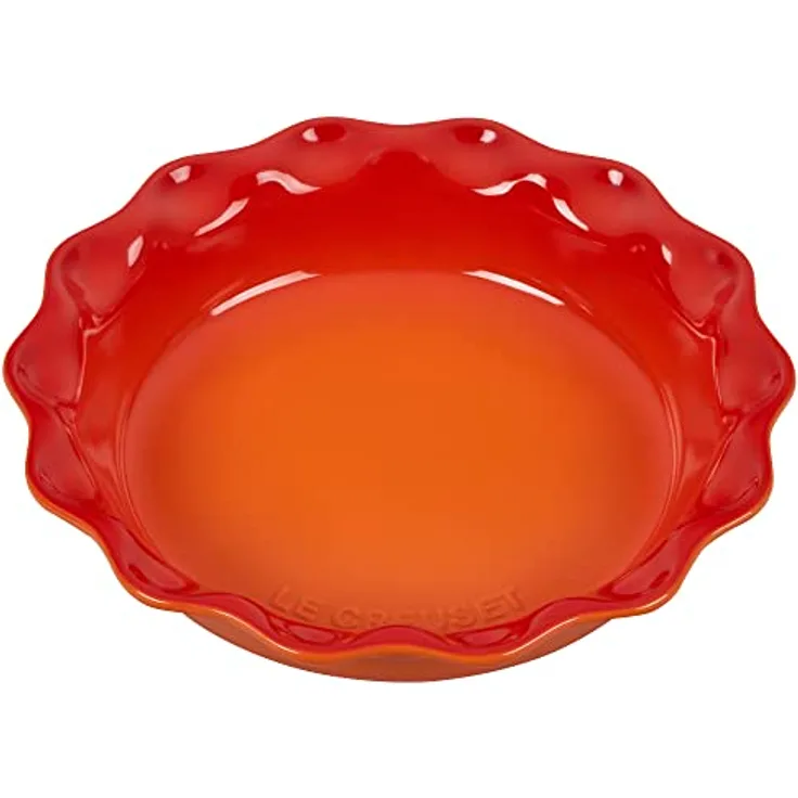 LE CREUSET Pie-Form ofenrot, 23 cm, aus hochwertigem Steinzeug, spülmaschinen- und mikrowellengeeignet