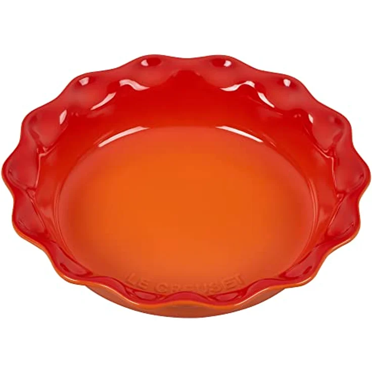 LE CREUSET Pie-Form ofenrot, 23 cm, aus hochwertigem Steinzeug, spülmaschinen- und mikrowellengeeignet – Bild 1