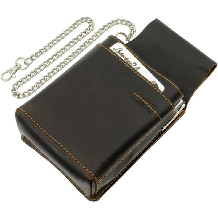 Greenland Nature Westcoast Kellner-Gürteltasche, 100% Leder, 12 cm x 5 cm x 22 cm, braun – Bild 1